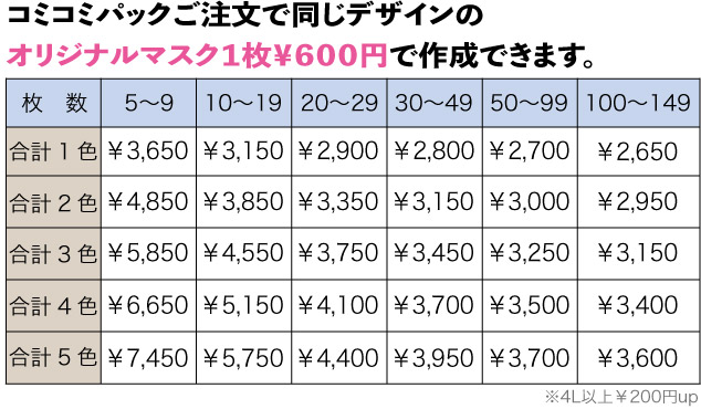 料金表