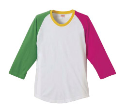 5404 5.0オンス ラグラン3/4スリーブTシャツ